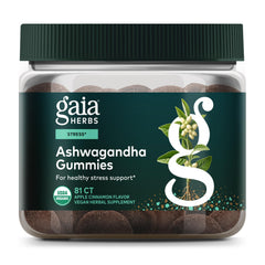 Gaia Herbs Organic Ashwagandha Gummies 81 count bottle