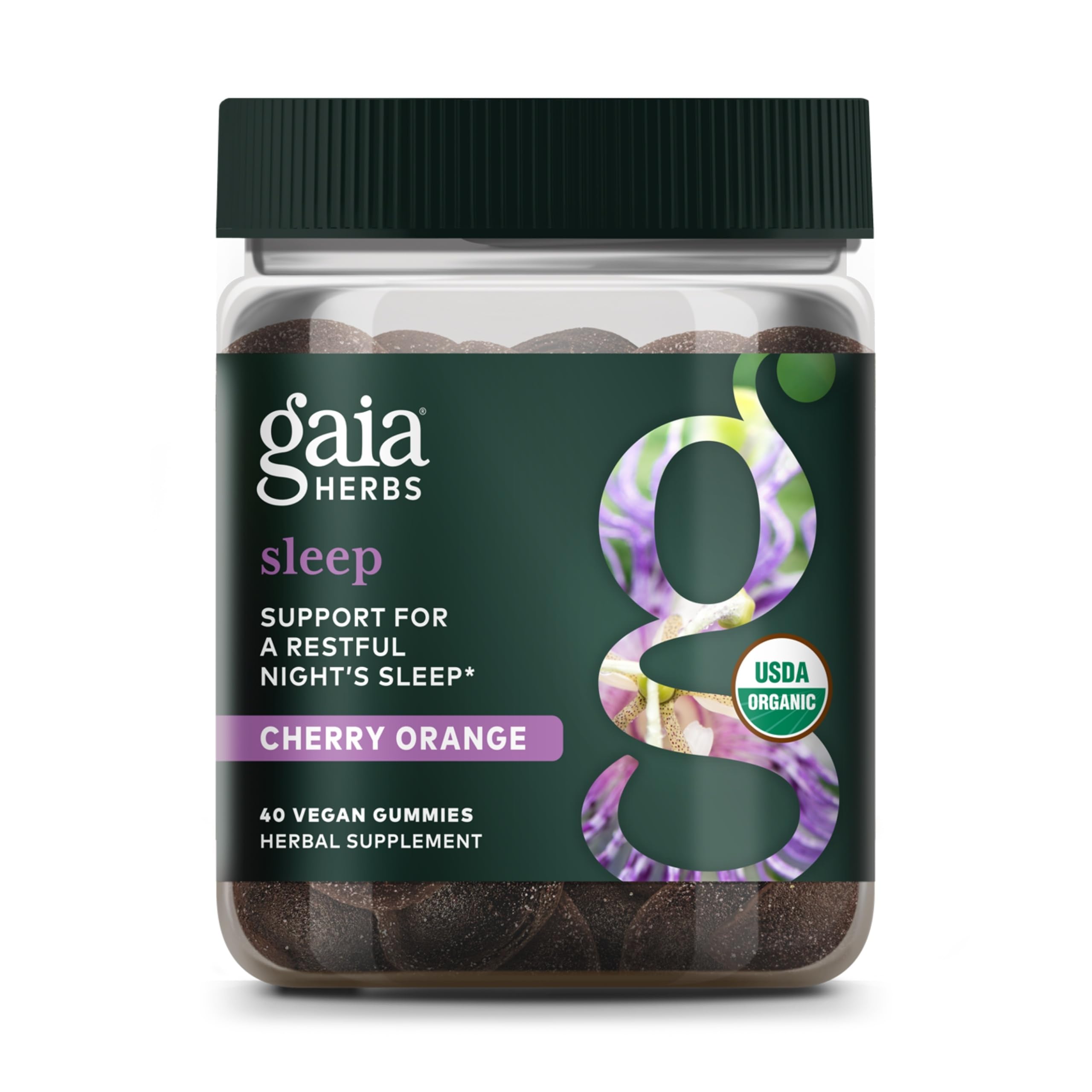 Gaia Herbs Organic Sleep Gummies bottle front view