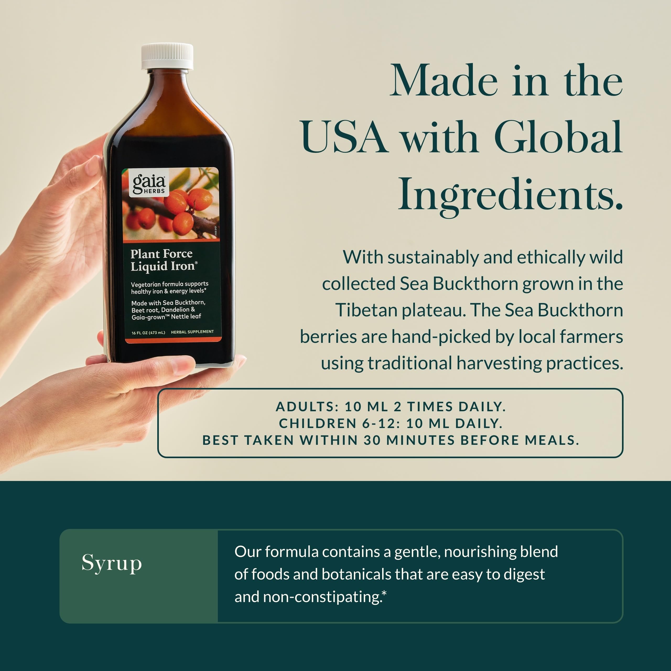 Close-up of beet root in Gaia Herbs Plant Force Liquid Iron