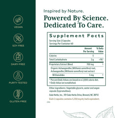 Front view of GAIA Herbs PRO Ashwagandha 700 bottle