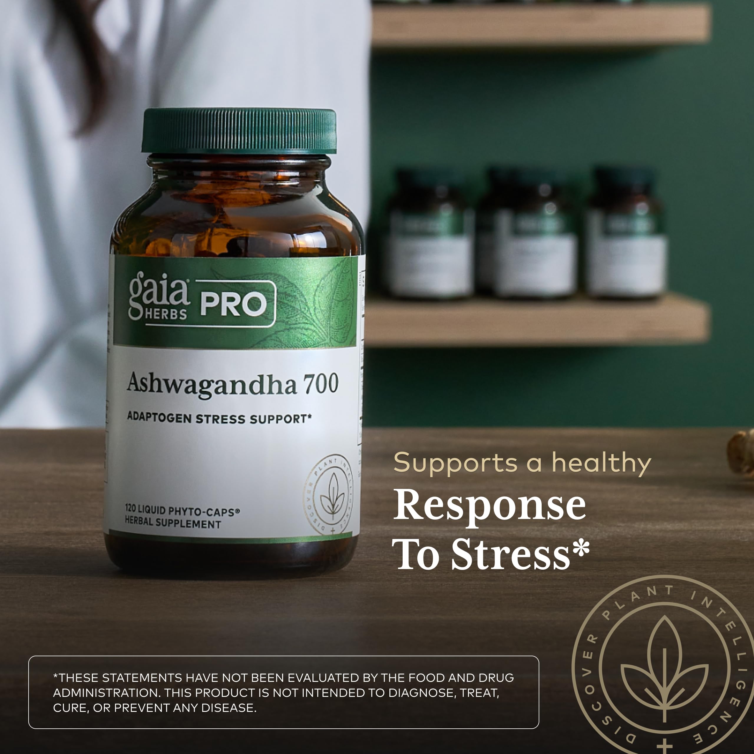 Ingredients panel for GAIA Herbs PRO Ashwagandha 700