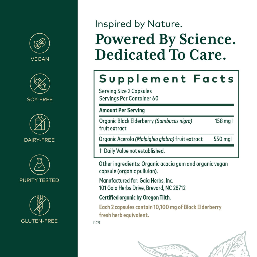 Gaia Herbs PRO Black Elderberry PRO packaging box
