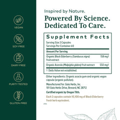 Gaia Herbs PRO Black Elderberry PRO packaging box