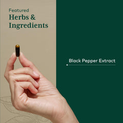 Gaia Herbs PRO black pepper extract close-up indicating enhanced absorption