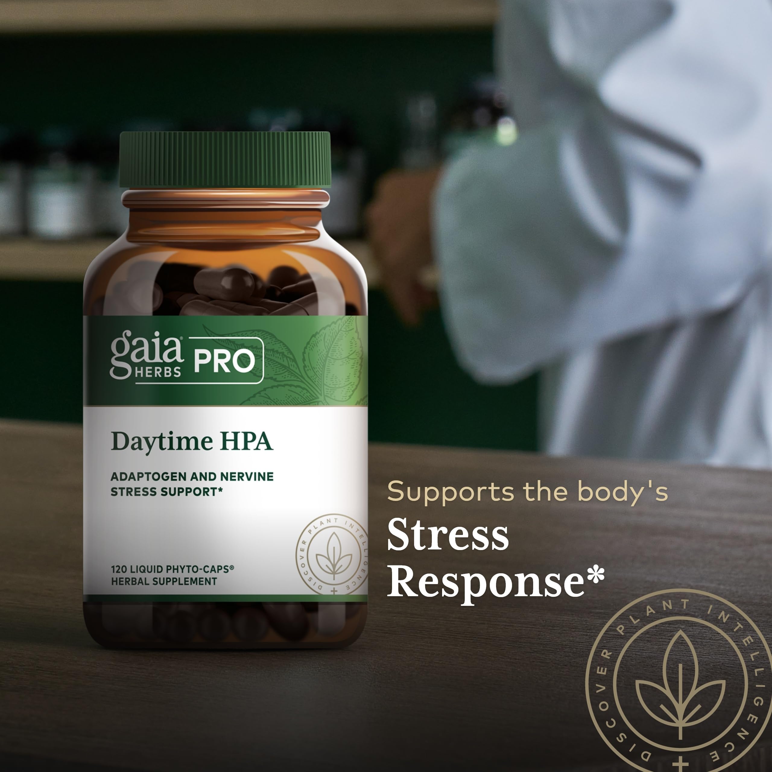 Herbal blend featuring ashwagandha, rhodiola, holy basil, oats, schisandra