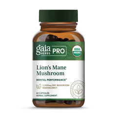 GAIA Herbs PRO Lion's Mane Mushroom bottle - 60 capsules