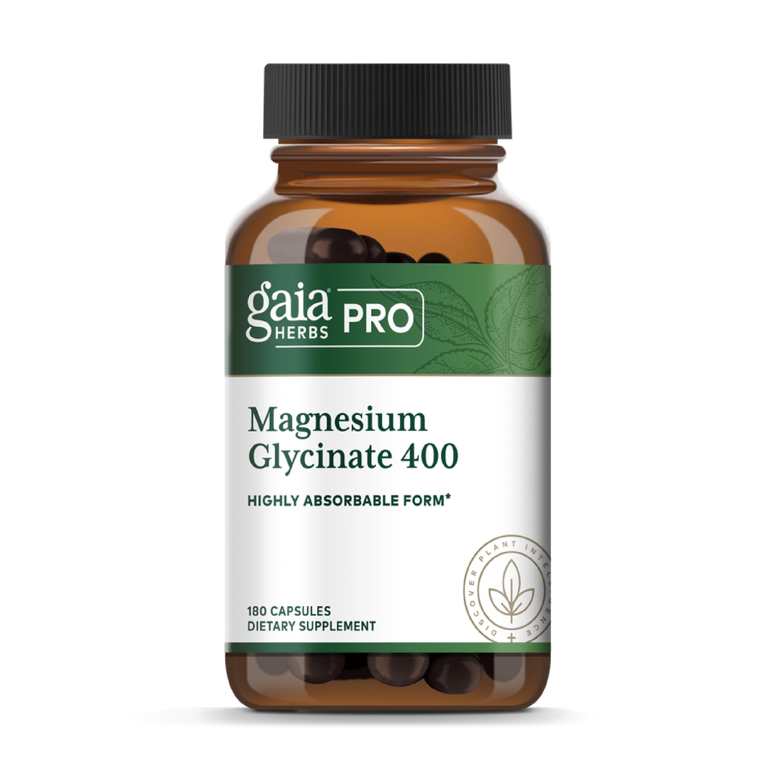 Gaia Herbs PRO Magnesium Glycinate bottle label