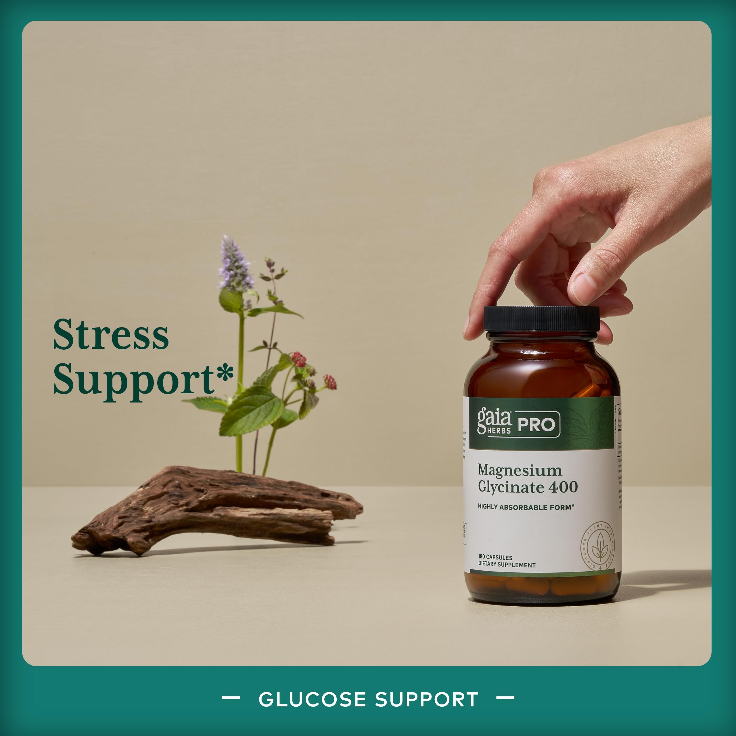 Scientific formulation and ingredients for Gaia Herbs PRO Magnesium Glycinate