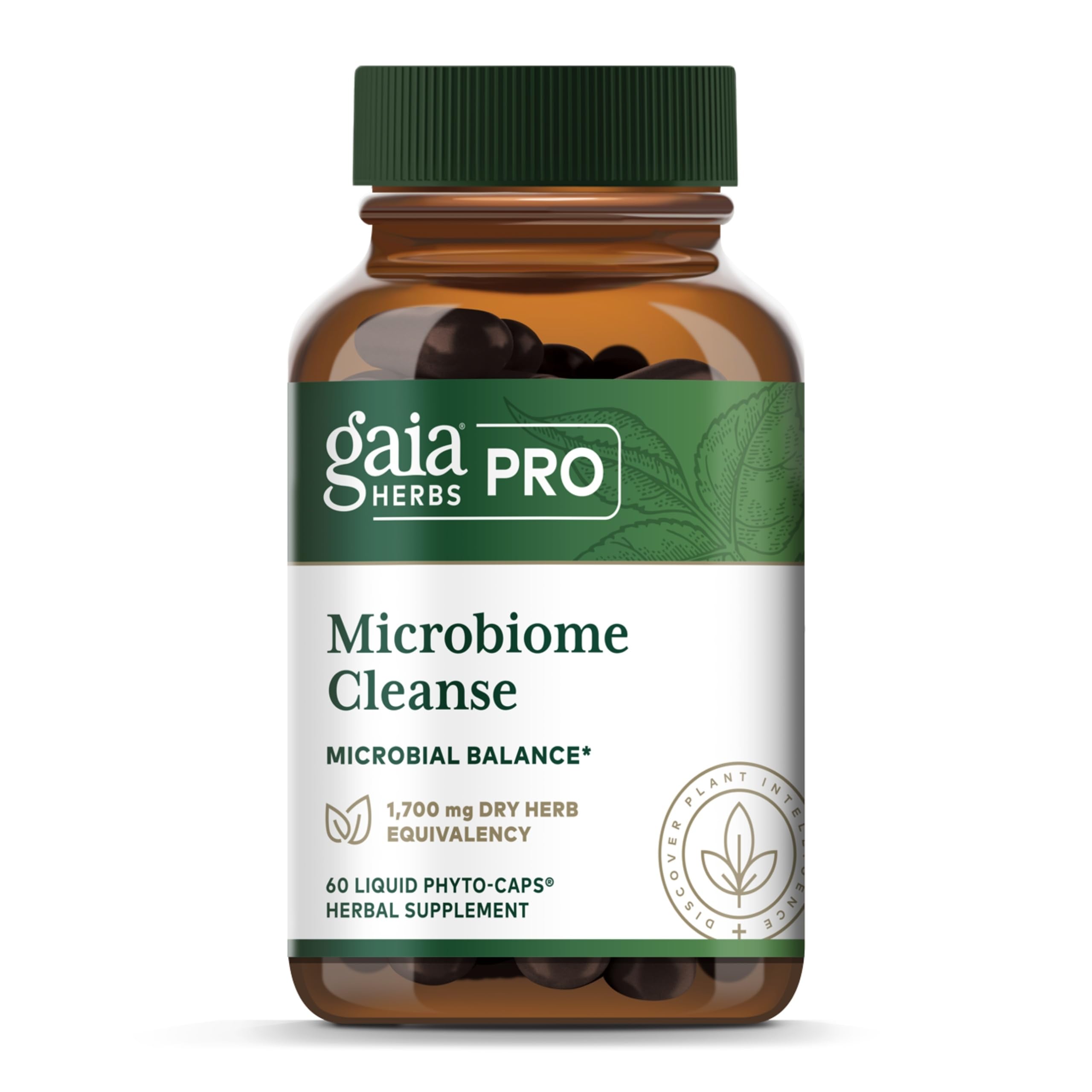 GAIA Herbs PRO Microbiome Cleanse bottle with label