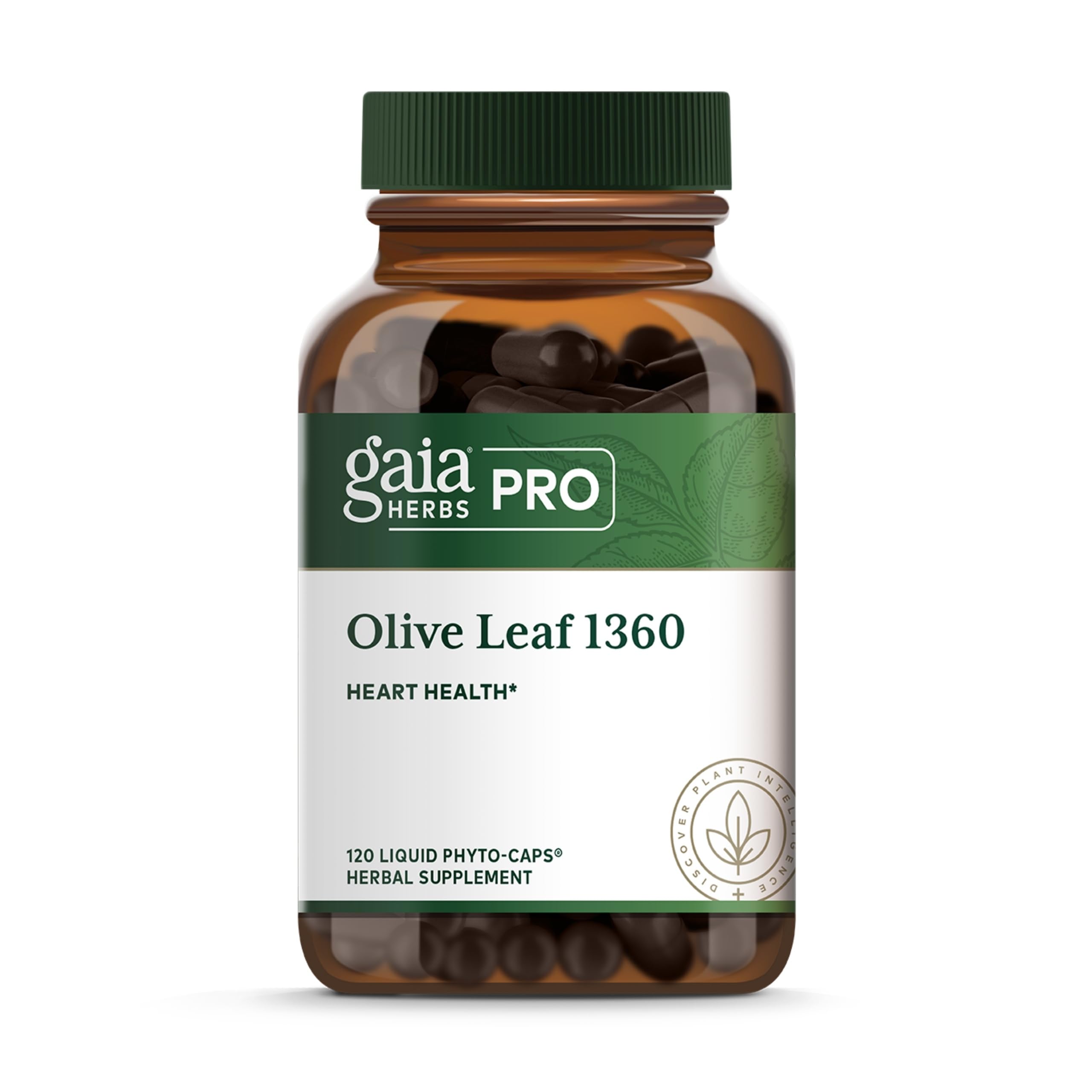 Gaia Herbs PRO Olive Leaf 1360 front label