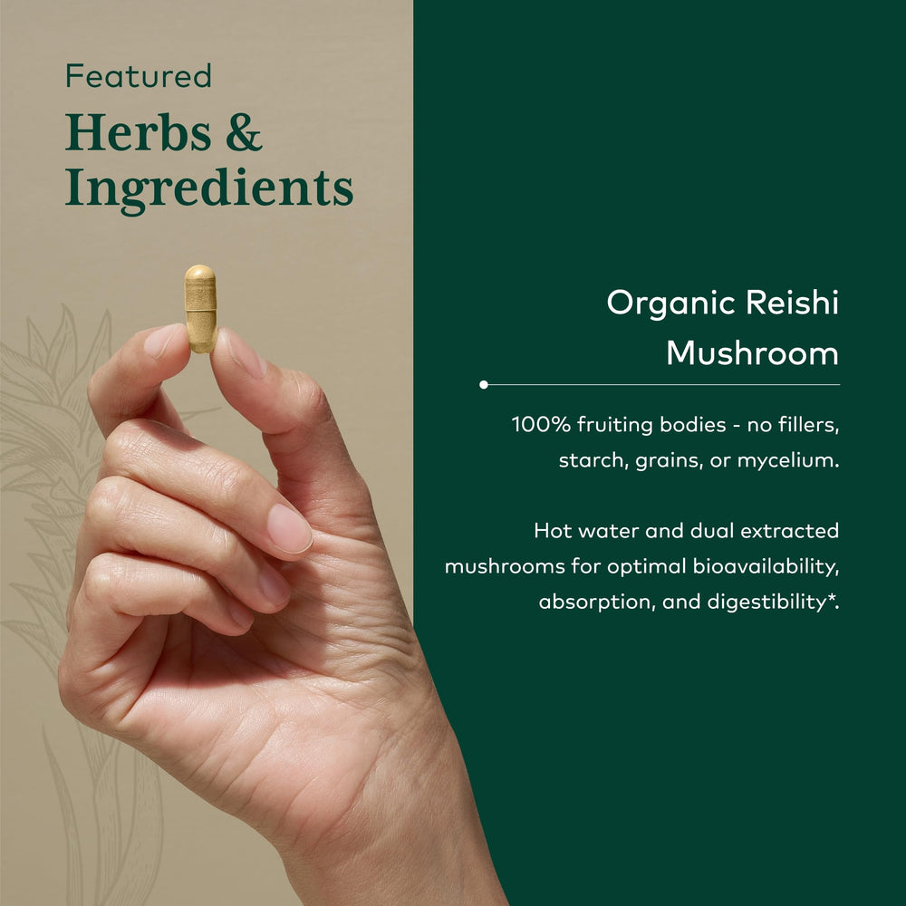Sustainably sourced Reishi mushrooms used in Gaia Herbs PRO