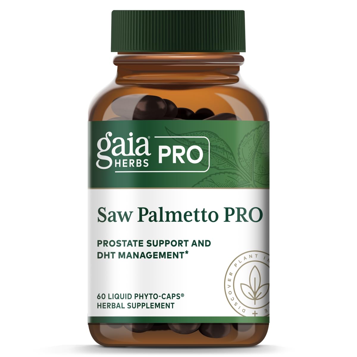 Gaia Herbs Pro Saw Palmetto Pro bottle – front view