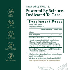 Close-up of ashwagandha root in Gaia Herbs PRO Sleep Maintenance