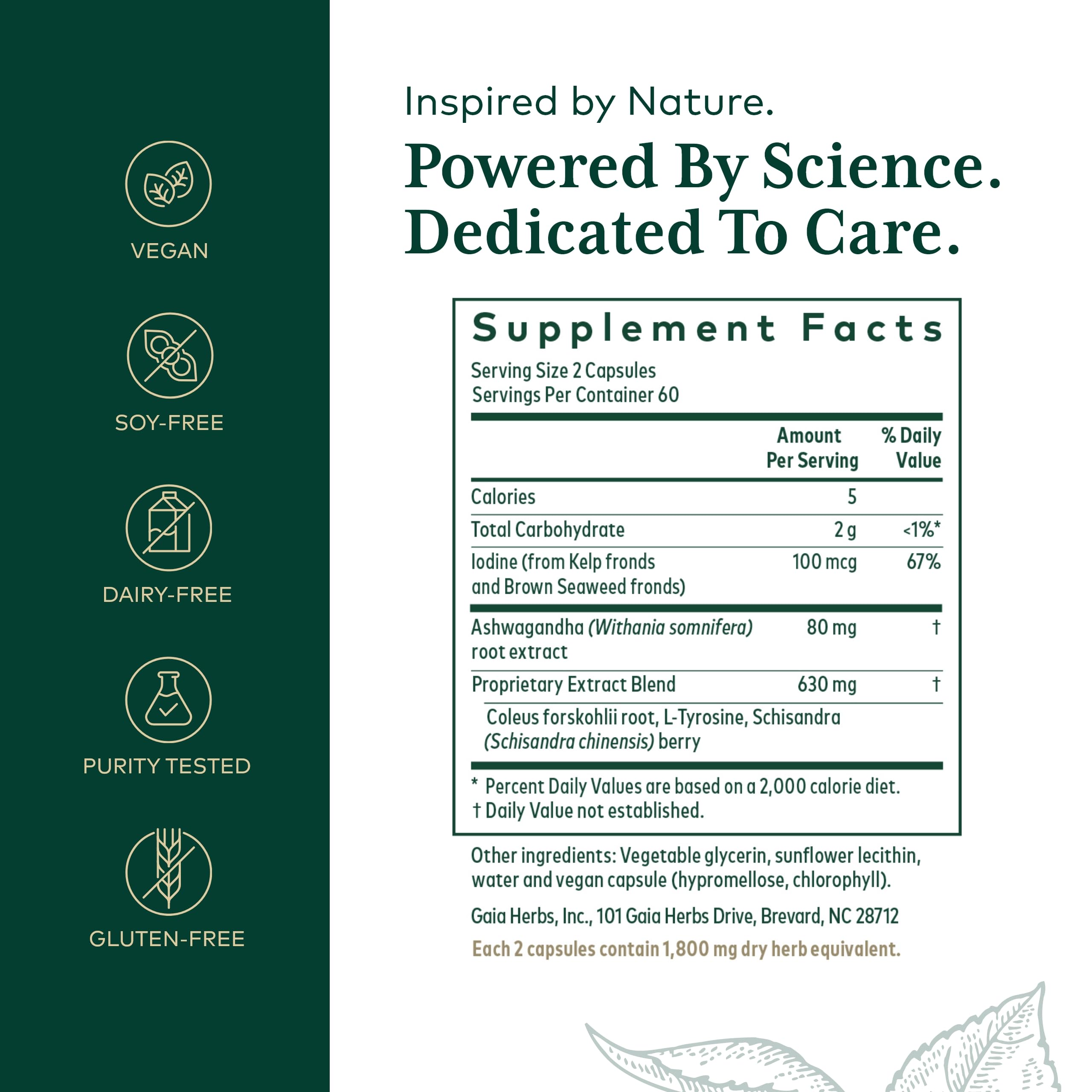 Gaia Herbs Pro Thyroid Formula ingredients