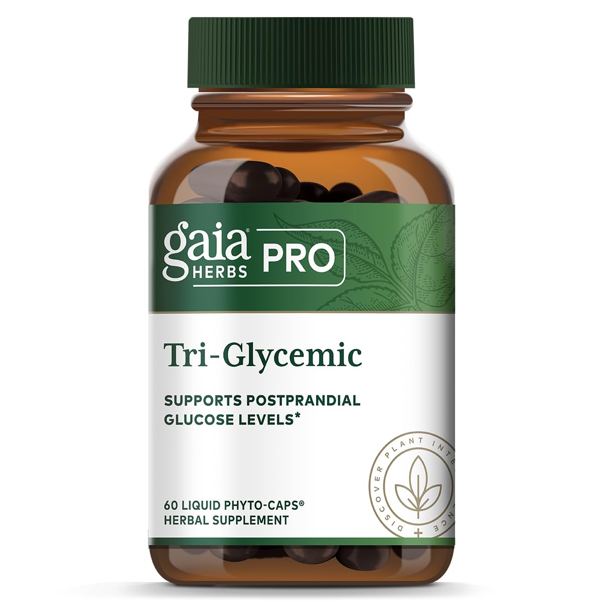 Gaia Herbs PRO Tri-Glycemic bottle with label visible