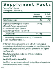 Close-up of turmeric and fenugreek ingredients used in Gaia Herbs PRO formula with CurQFen