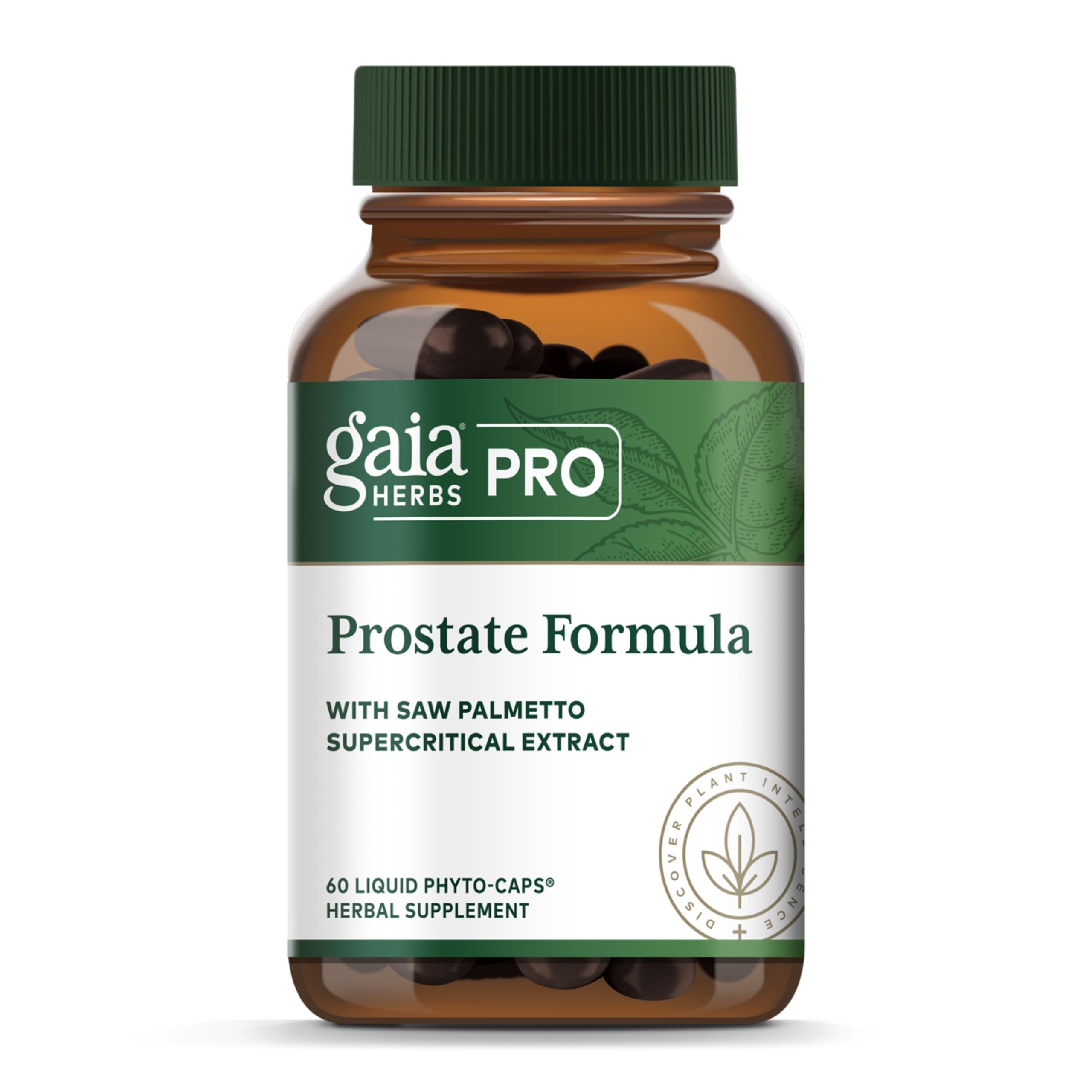 Gaia Herbs Pro Prostate Formula bottle with 60 liquid phyto-caps