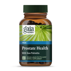 Gaia Herbs Prostate Health bottle and label on white background
