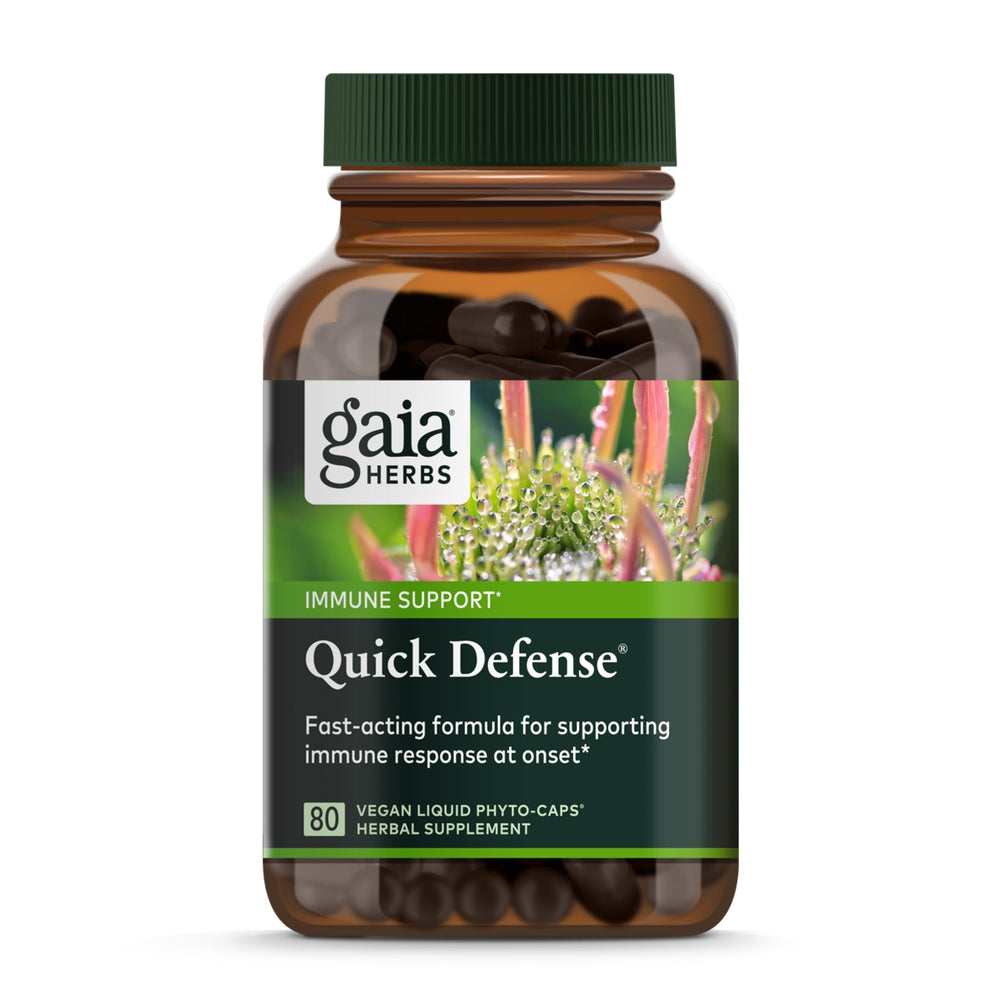 Gaia Herbs Quick Defense bottle front view