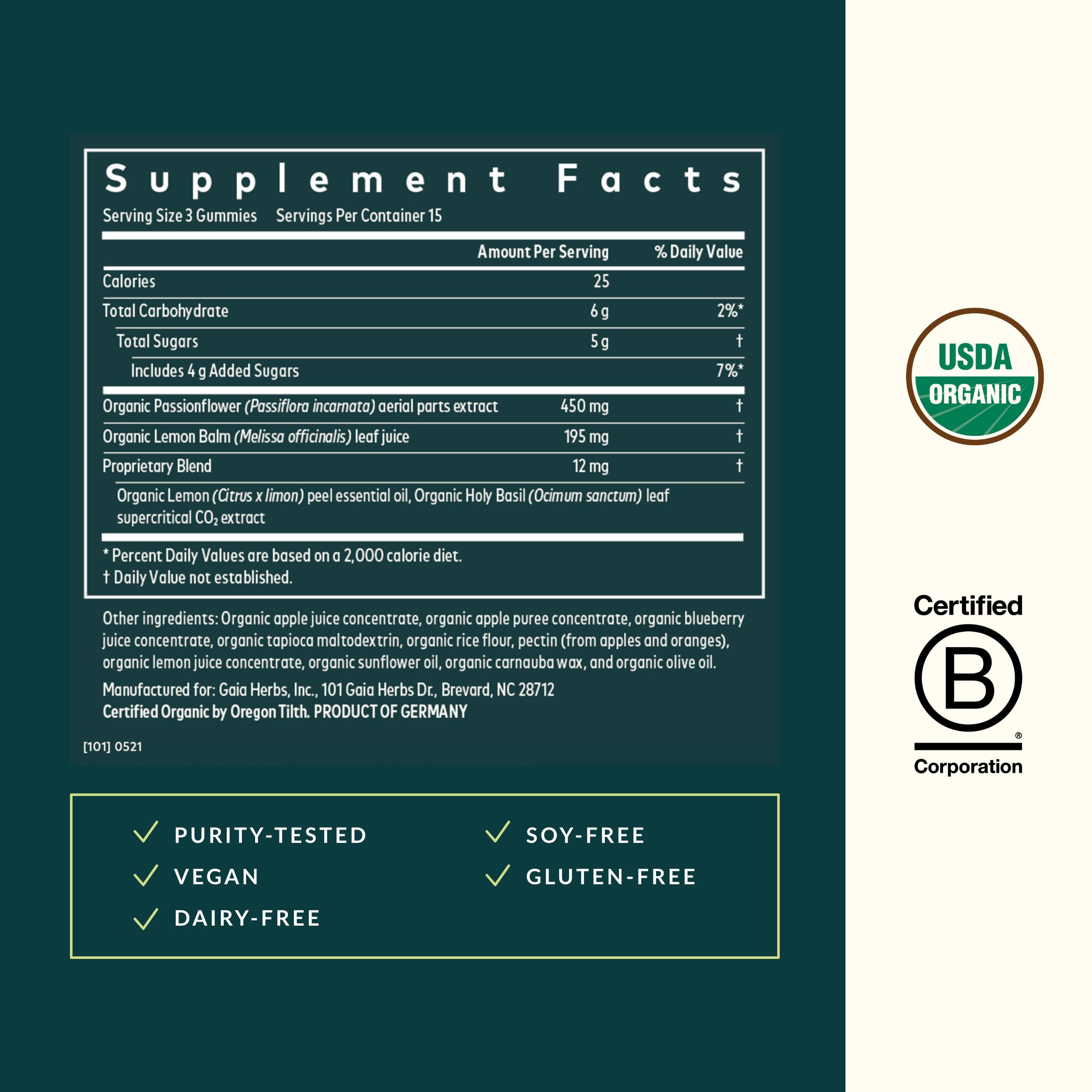 Gummies with organic apple juice flavor visual