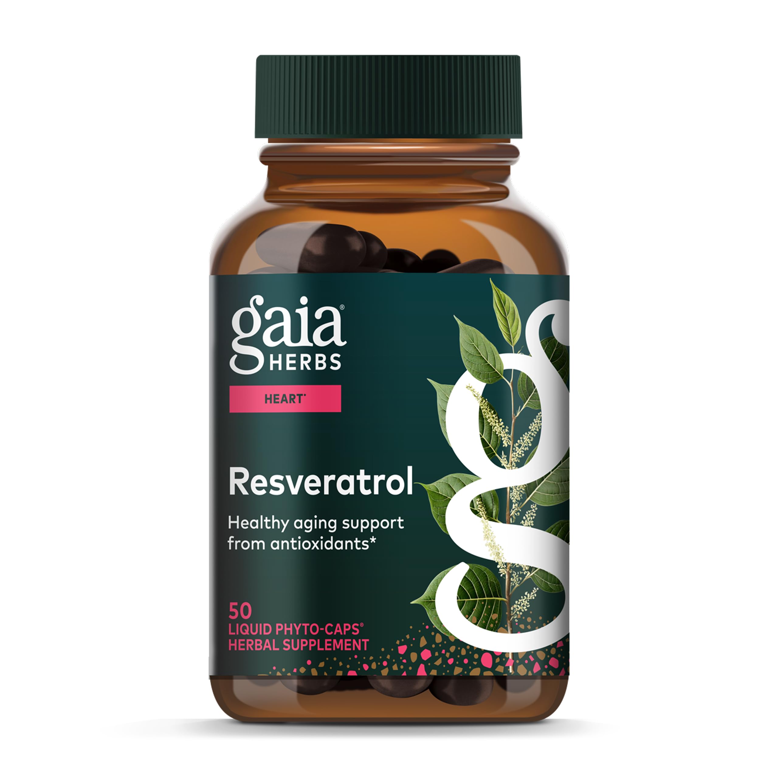 Gaia Herbs Resveratrol 150 bottle – front view