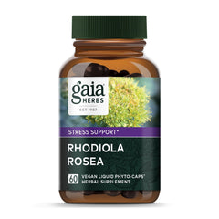 Gaia Herbs Rhodiola Rosea bottle with label