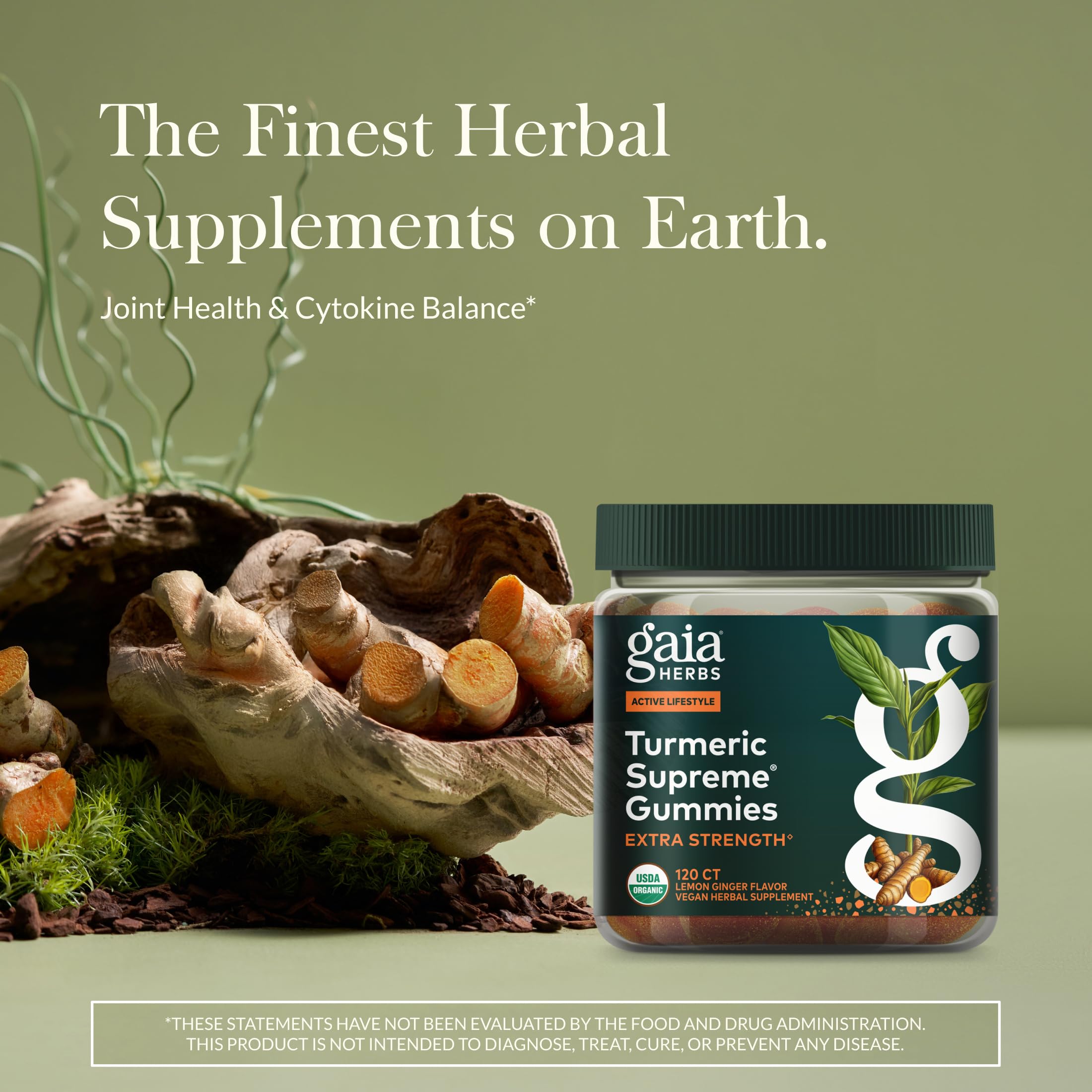 Gaia Herbs close-up of gummy texture highlighting soft chewability