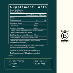 Herbal ingredients including turmeric, quercetin, and black pepper