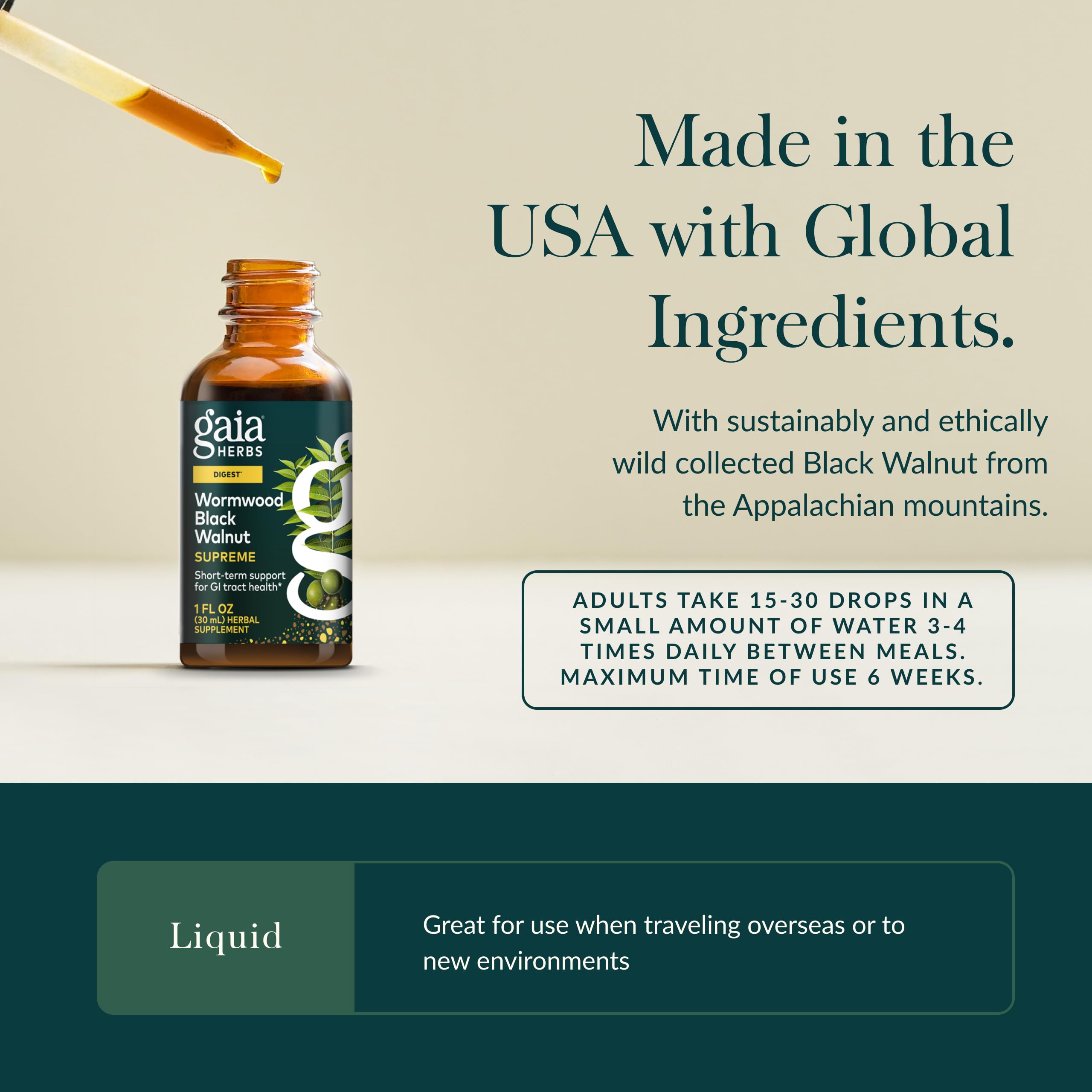 Digestive support concept for Gaia Herbs Wormwood extract