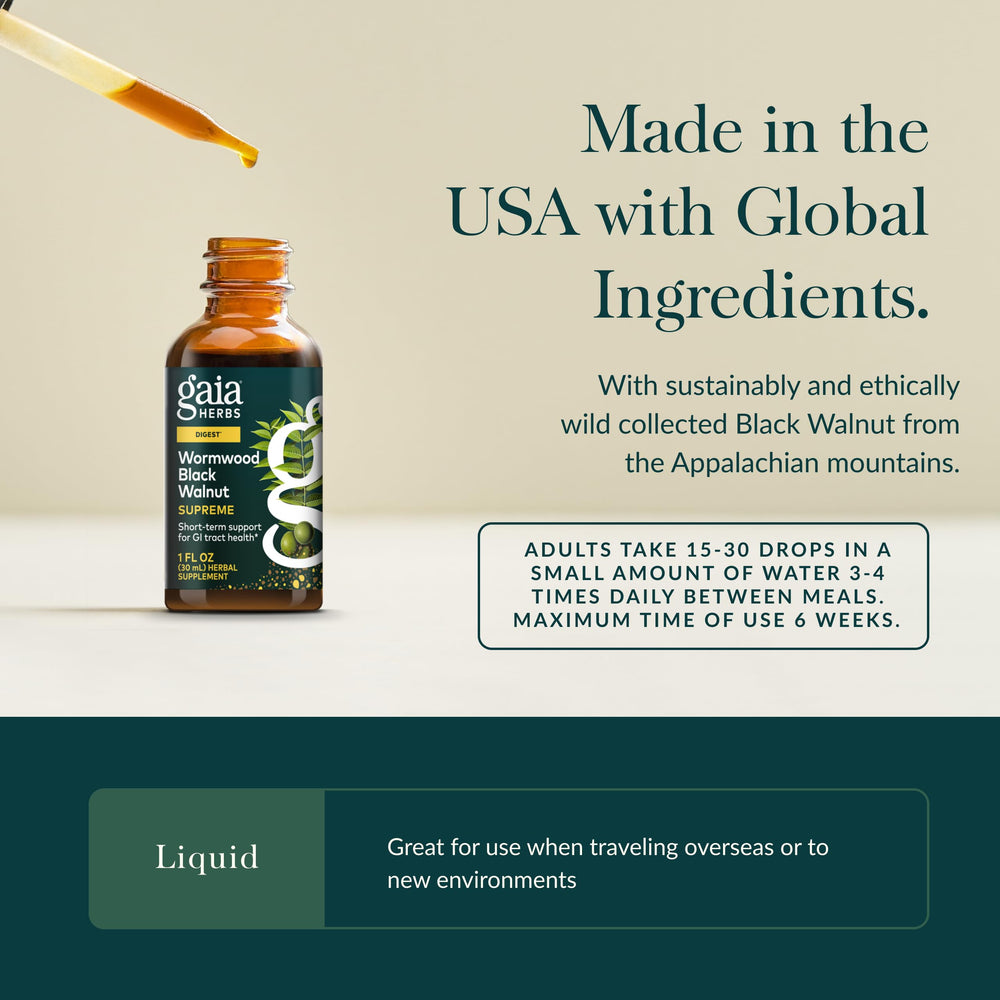 Digestive support concept for Gaia Herbs Wormwood extract