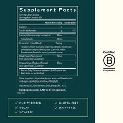 Ginger root and herbs including quercetin in Gaia Herbs product