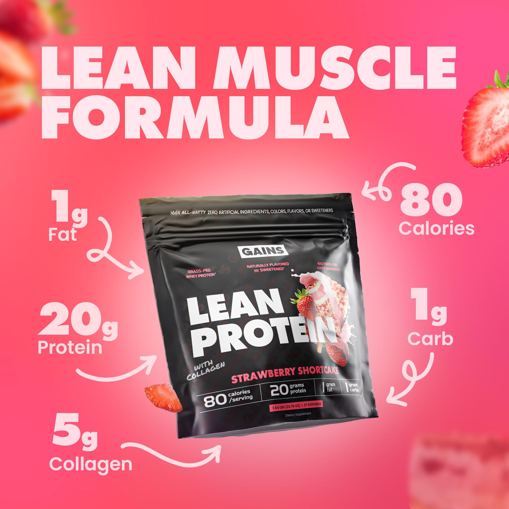GAINSINBULK Lean Protein gluten-free label on packaging