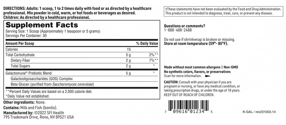 Allergen notice on label: contains milk and fish (bonito) and non-GMO