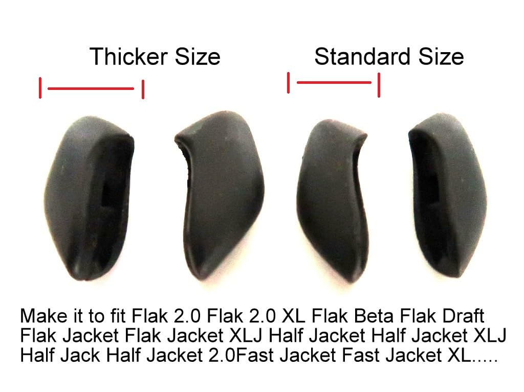 Close-up of silicone nose pads for Oakley Flak Jacket XLJ Black