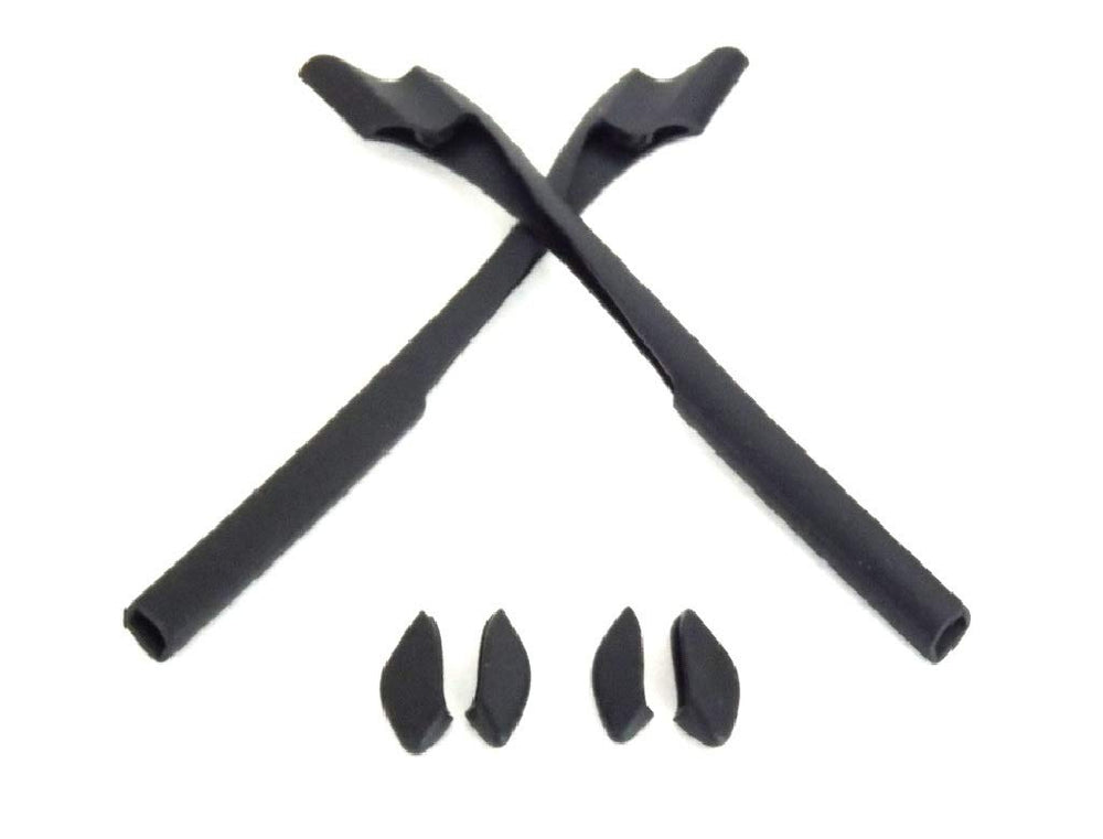 Galaxy Nose Pads & Earsocks Rubber Kit for Oakley Half Jacket 2.0 Black - front view