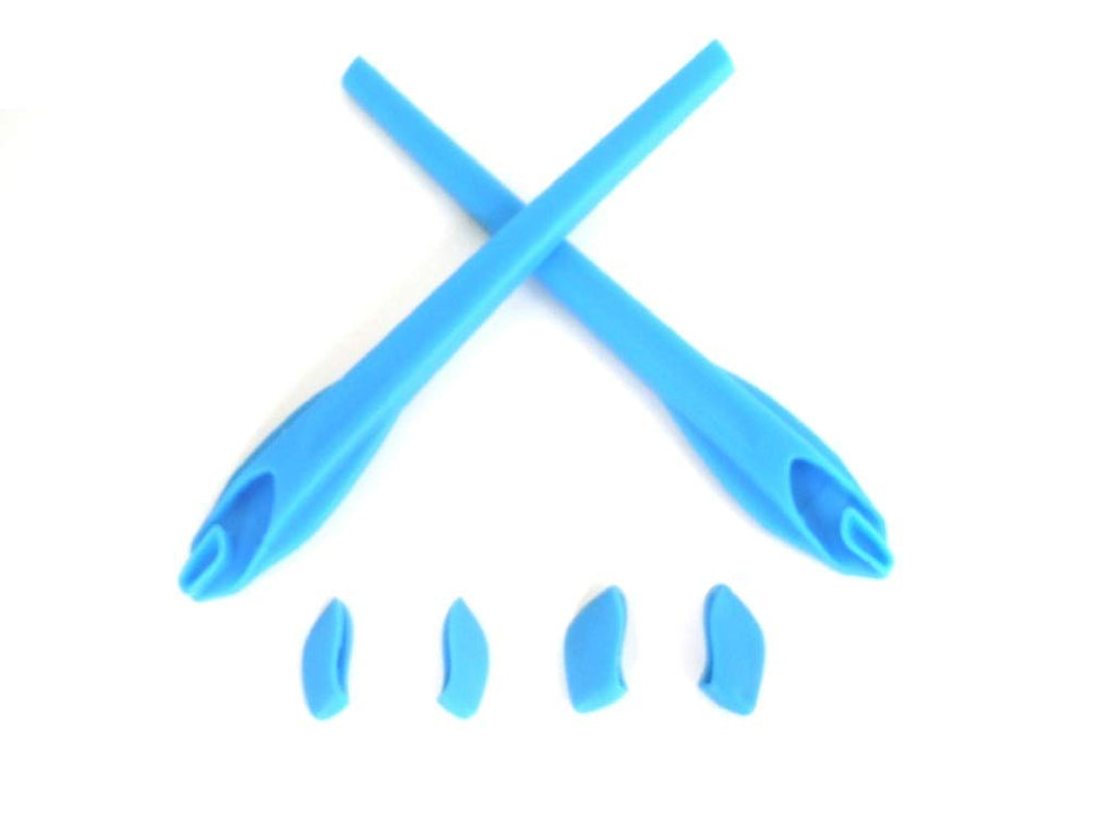 GALAXYLENSE Replacement Nose Pad Kits and Earsocks for Oakley Flak 2.0/XL – Blue Rubber Kits