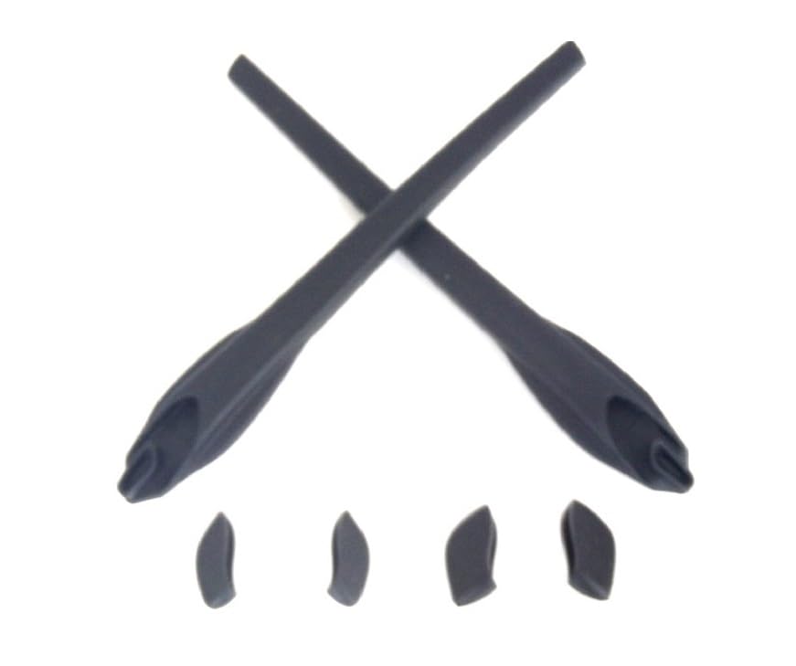 Galaxylense black rubber nose pad and earsock kit for Oakley Flak 2.0/XL – angled view 1