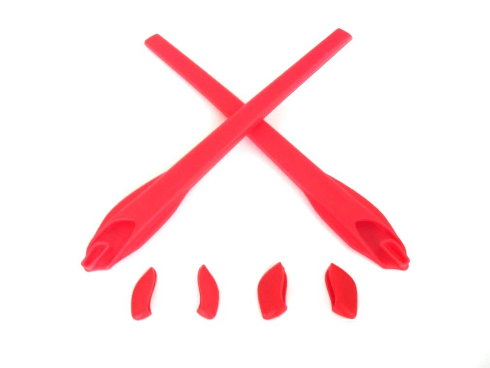 Galaxylense red replacement nose pad kits and earsocks for Oakley Flak 2.0 / Flak 2.0 XL sunglasses