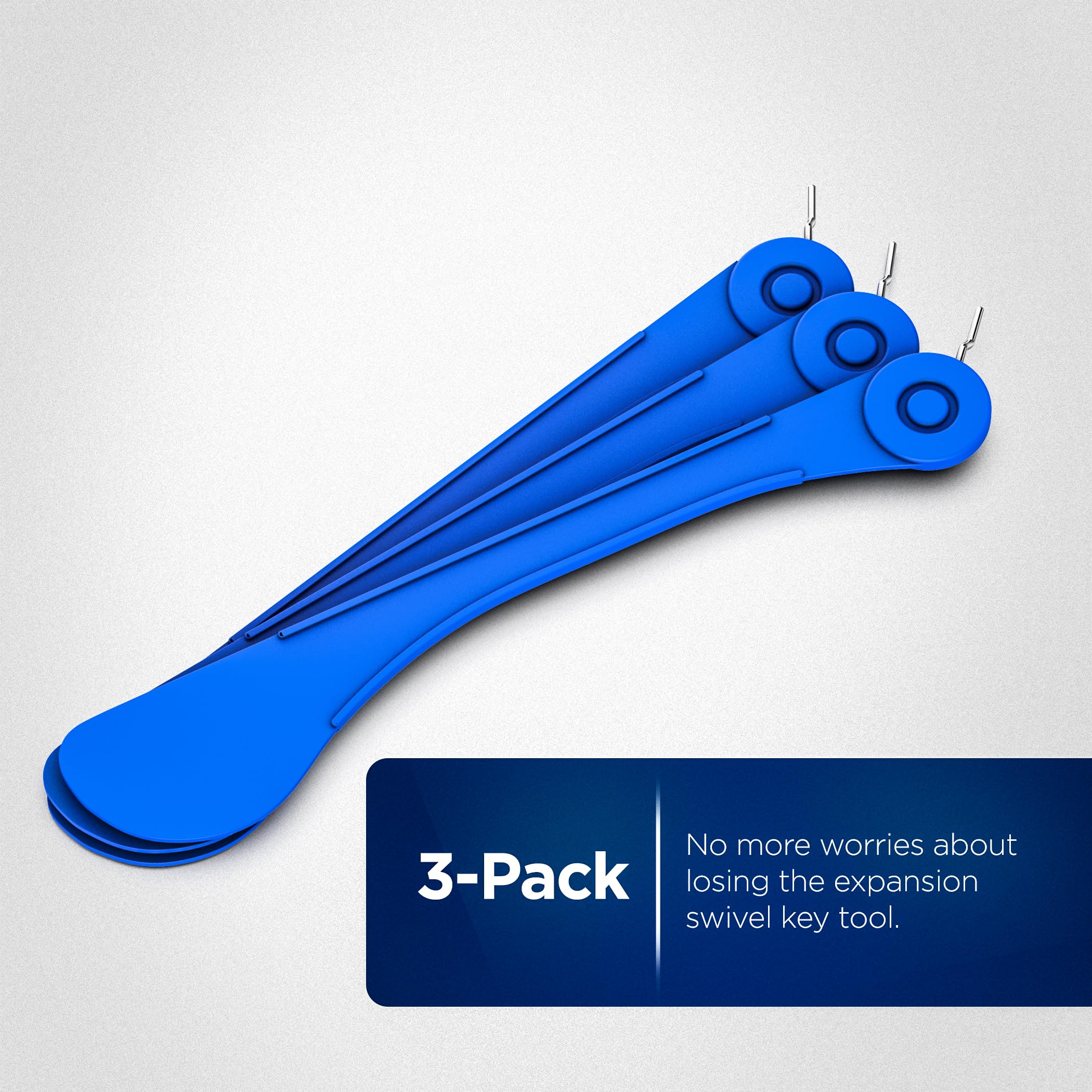 Ergonomic BPA-free plastic handle on the swivel key