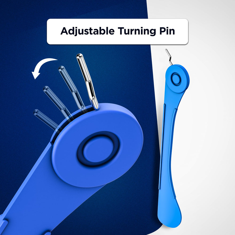 Close-up of palatal expander swivel key being used