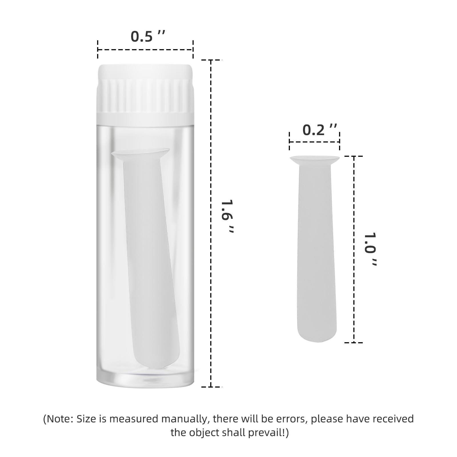 Close-up of soft silicone suction cup for safe lens removal