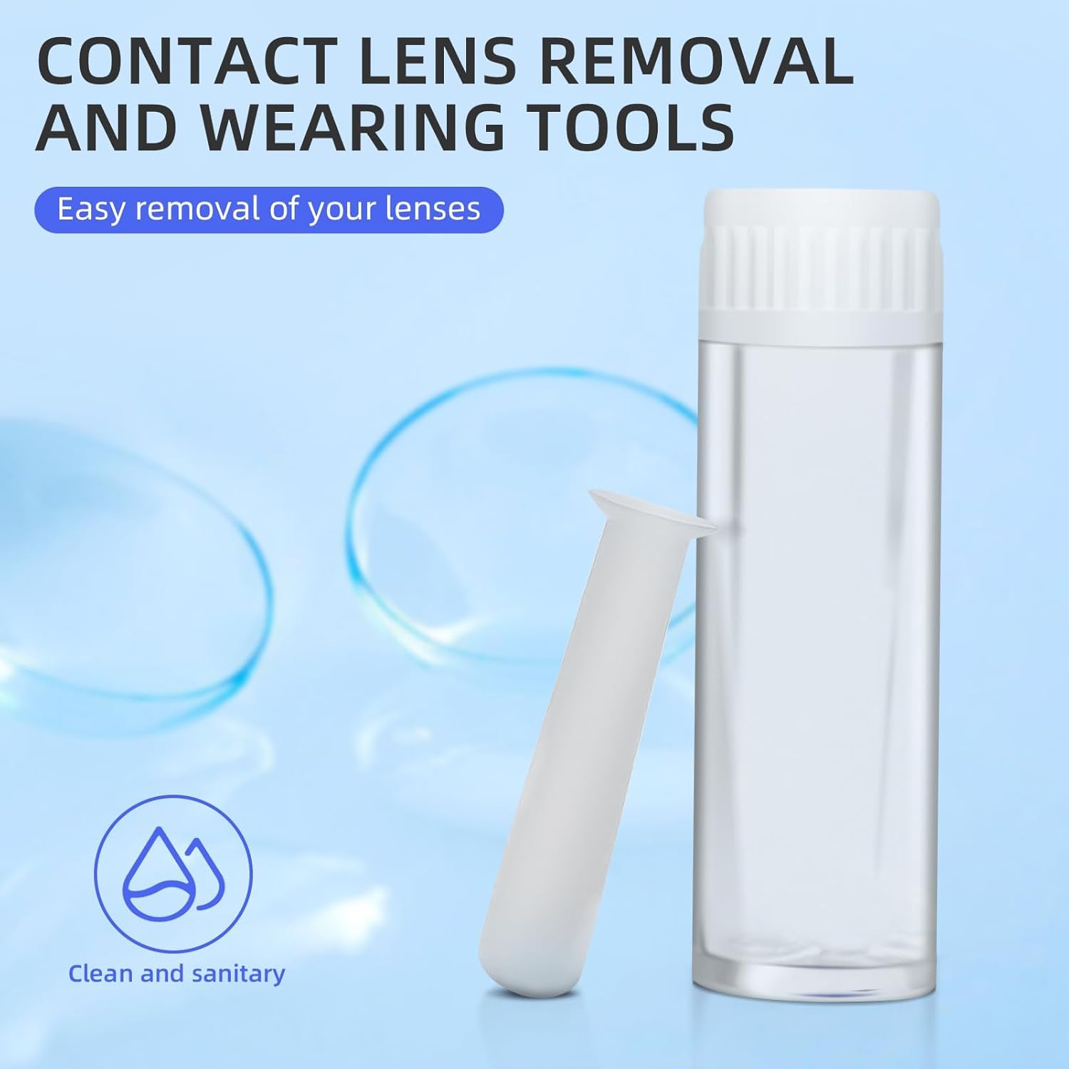 Using the tool to remove an RGP lens with suction cup