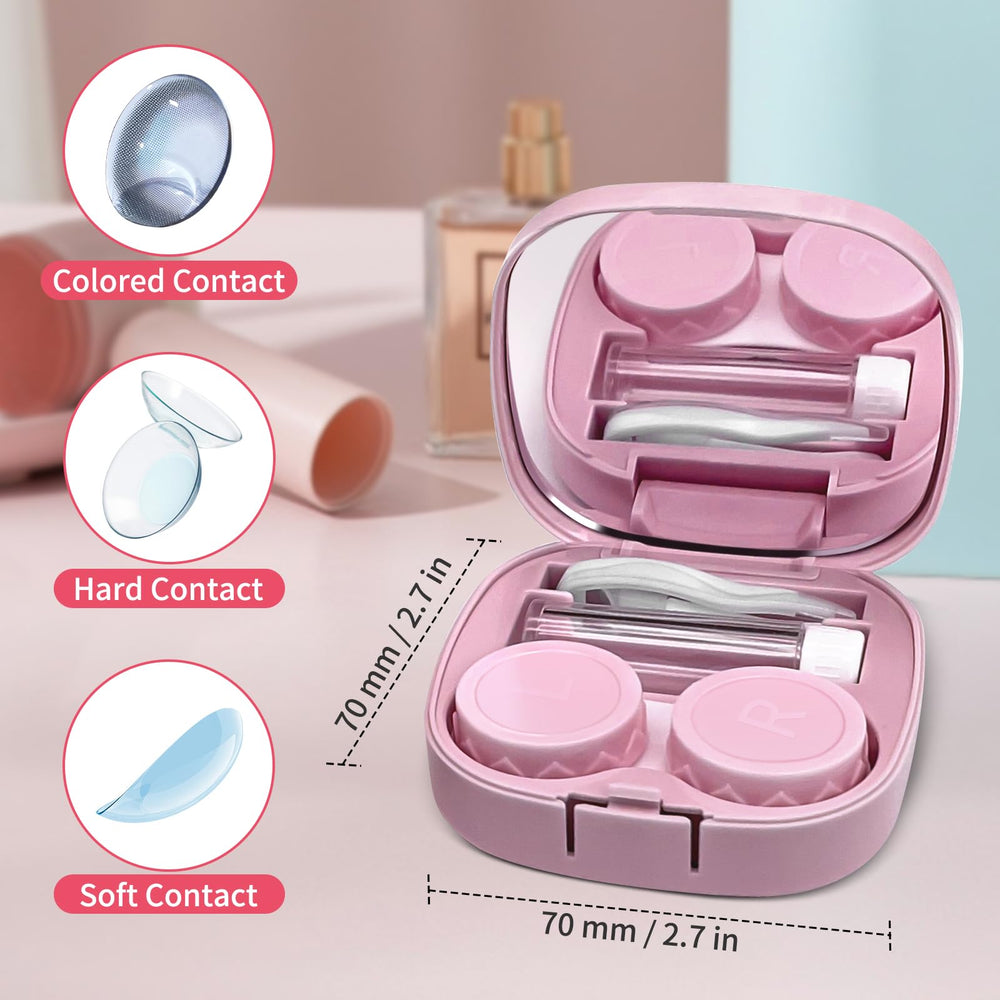 Close-up of the solution bottle and secure lid on the pink case
