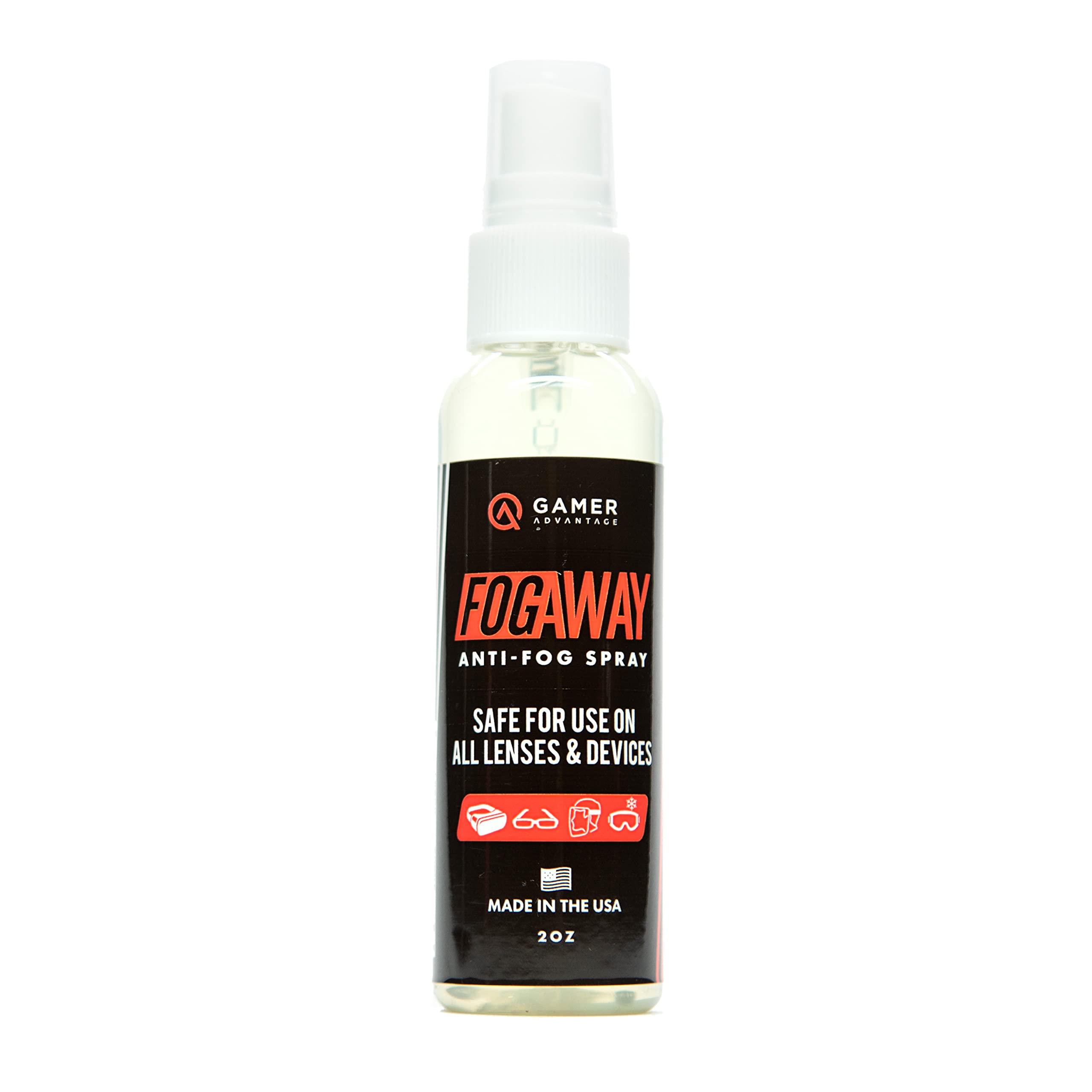 Gamer Advantage FogAway bottle and spray