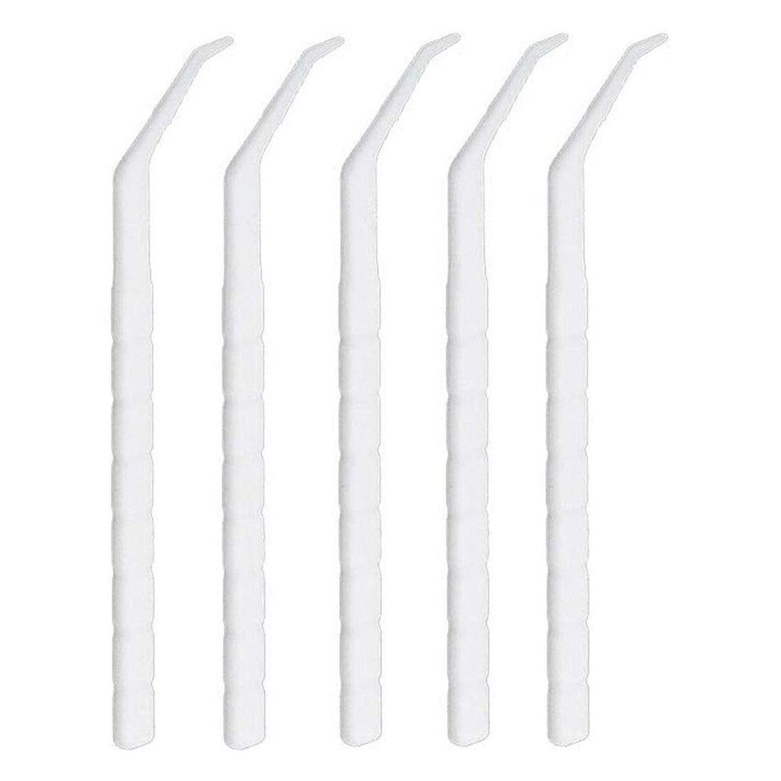 Tapered safety tip of GARASANI toothpick between teeth