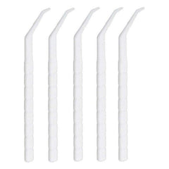 Tapered safety tip of GARASANI toothpick between teeth