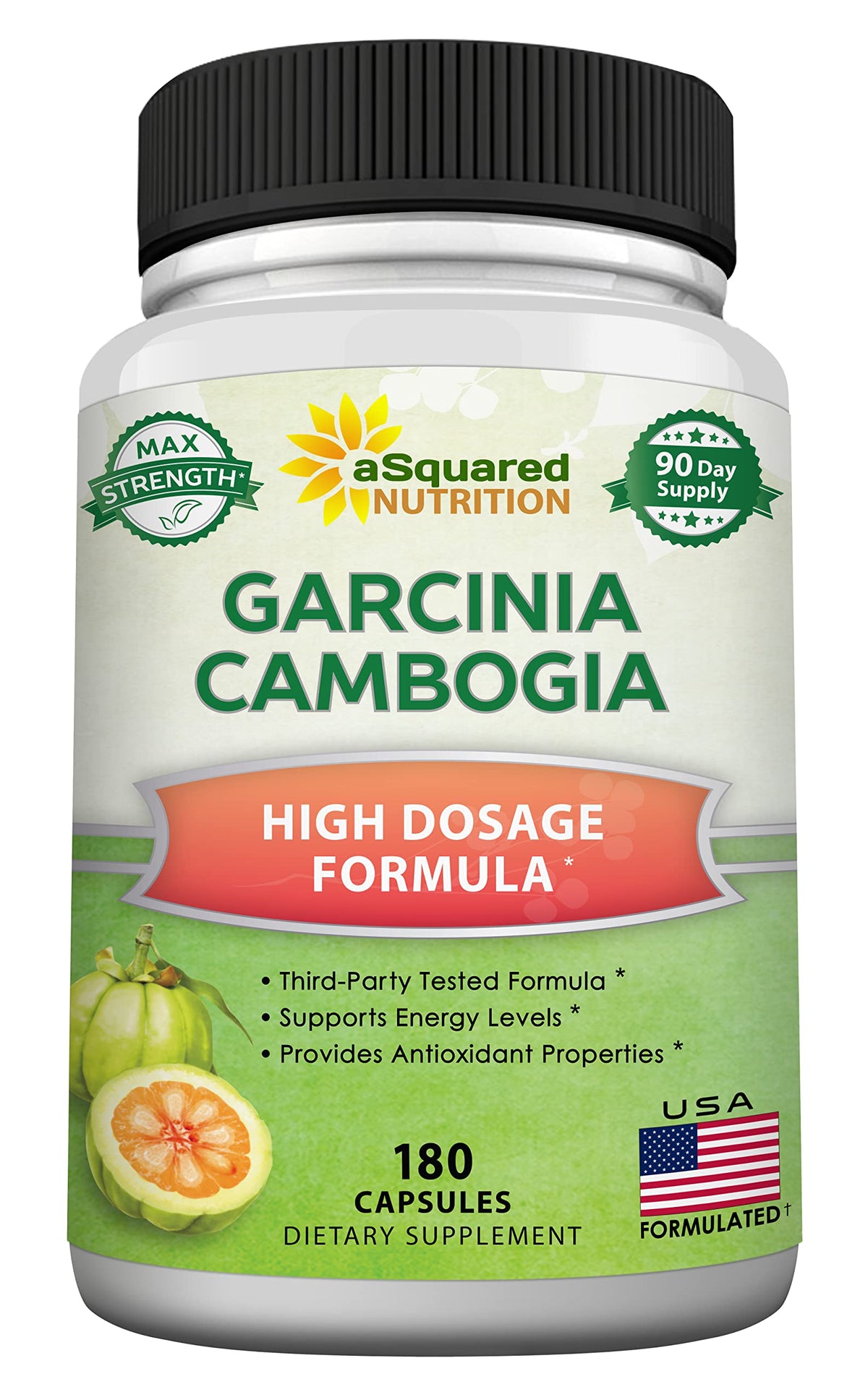 Bottle of Garcinia Cambogia 1600mg with 180 capsules