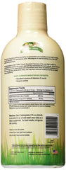 Lemon-flavored Garden Greens Wheat Grass Liquid label with ingredients