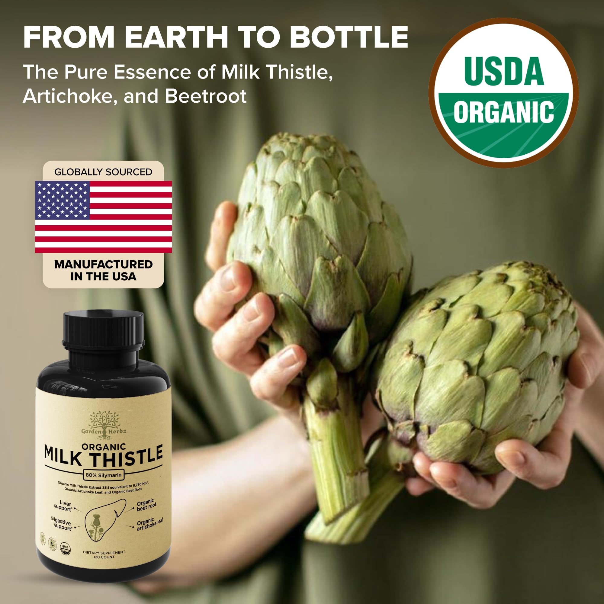 Clean label promise indicating gluten-free and organic ingredients