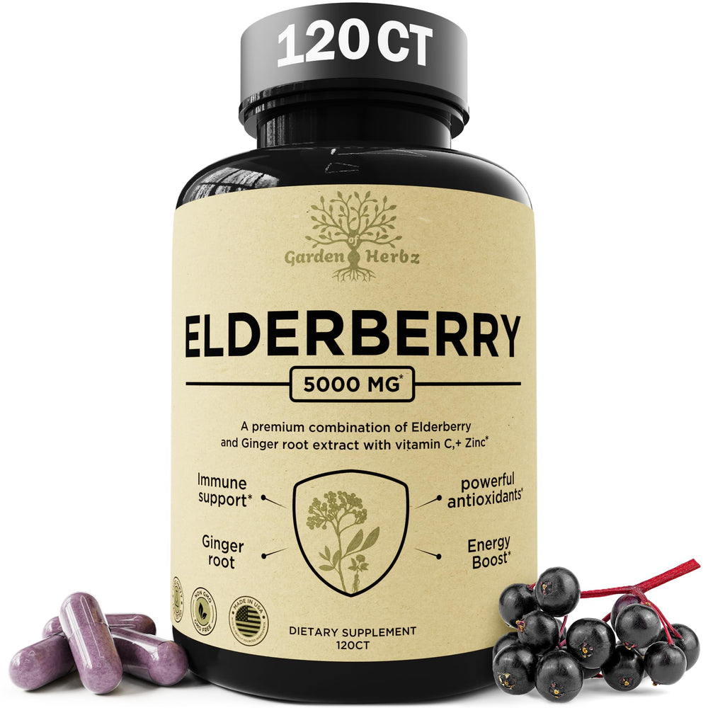 Garden of Herbz Elderberry 120 Caps bottle – main product image